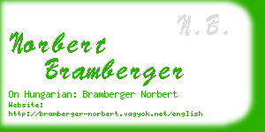 norbert bramberger business card